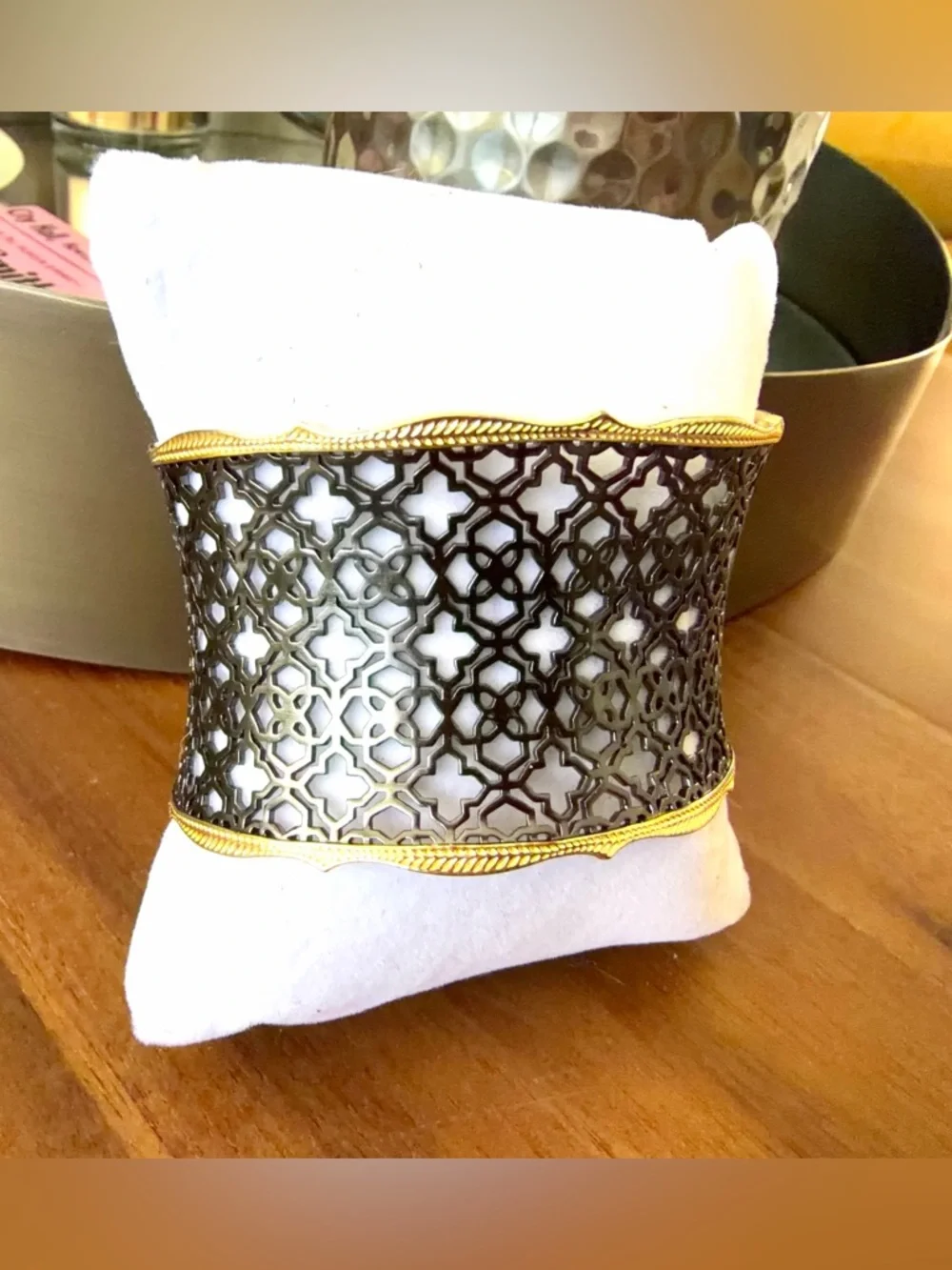 Kendra Scott Candice Gold and Bronze Filigree Cuff Bracelet